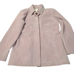 Margaret Godfrey Womens Leather Jacket Dusty Rose Size Medium 100% Leather